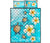 Hawaii Turtle Coat Of Arm Plumeria Ocean Quilt Bed Set Blue - Polynesian Pride