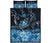 Hawaii Polynesian Turtle Waves Hibiscus Quilt Bed Set - Erik Style - AH - Blue Blue - Polynesian Pride