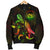 Hawaii Polynesian Men's Bomber Jacket - Turtle With Blooming Hibiscus Reggae - Polynesian Pride