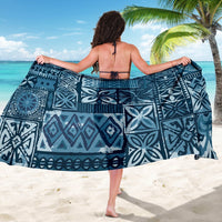 Polynesian Sarong - Blue Tapa Tribal Fabric Pattern - Polynesian Pride