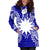 Nauru Polynesian Hoodie Dress Map Blue - Polynesian Pride