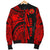 (Custom Personalised) Polynesian Guinea Men's Bomber Jacket - Moana Maui Tattoo With Coat Of Arm Guinea Red - Polynesian Pride