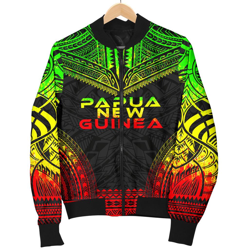 Papua New Guinea Polynesian Chief Men's Bomber Jacket - Reggae Version - Polynesian Pride