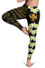 Hawaii Kanaka Plumeria Polynesian - Hawaiian Women's Leggings - Curtis Style - Gold - Polynesian Pride