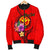 Hawaii Polynesian Custom Personalised Men's Bomber Jackets - Floral With Seal Red - Polynesian Pride