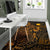 Nauru Area Rugs Turtle Hibiscus Gold - Polynesian Pride