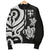 Fiji Polynesian Men Bomber Jacket - White Tentacle Turtle - Polynesian Pride