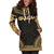 Guam Women's Hoodie Dress - Polynesian Gold Chief - Polynesian Pride