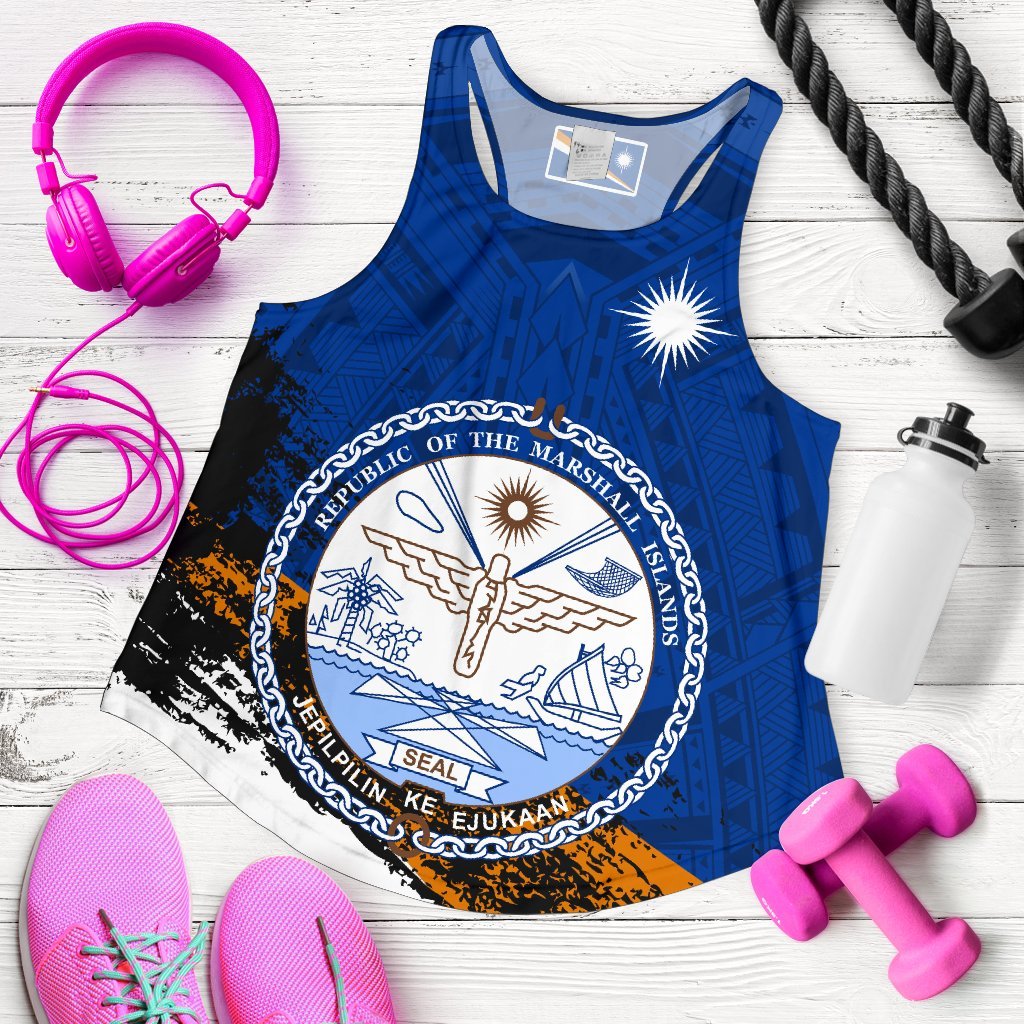Marshall Islands Special Women's Racerback Tank A7 - Polynesian Pride