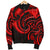 New Zealand Maori Mangopare Women Bomber Jacket Polynesian - Red - Polynesian Pride