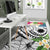 Nauru Polynesian Area Rug - Summer Plumeria (White) - Polynesian Pride