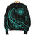 Hawaii Coat Of Arms Polynesian Men's Bomber Jacket - Turquoise - Frida Style - Polynesian Pride