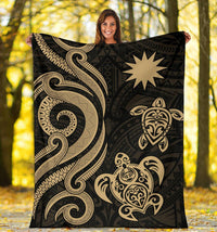 Nauru Premium Blanket - Gold Tentacle Turtle - Polynesian Pride