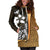 Samoa Polynesian Women's Hoodie Dress Gold - Turtle With Hook - Polynesian Pride