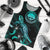 Federated States of Micronesia Polynesian Men Tank Top - Turtle With Blooming Hibiscus Tuquoise Turquoise - Polynesian Pride