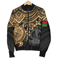 Vanuatu Polynesian Bomber Jacket (Men) - Gold Turtle - Polynesian Pride