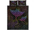 Hawaii Manta Ray Hibiscus Quilt Bed Set - Glitter Style - AH Black - Polynesian Pride