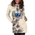 Samoa Hoodie Dress - Samoa Coat Of Arms & Beige Hibiscus - Polynesian Pride