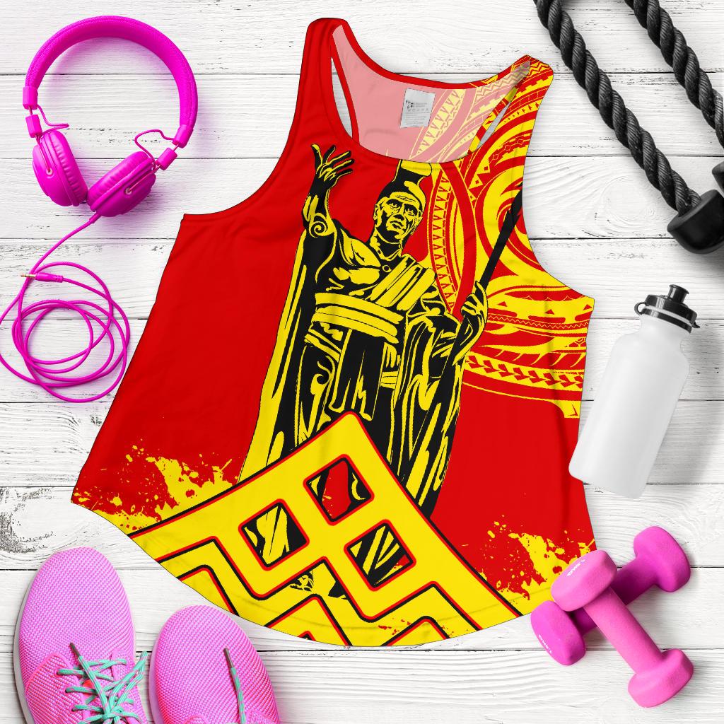 Hawaii Racerback Tank King Polynesian Mauna Kea - Polynesian Pride