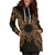 Marshall Islands Polynesian Hoodie Dress Map Gold - Polynesian Pride