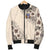 Norfolk Island Men's Bomber Jacket - The Beige Hibiscus - Polynesian Pride