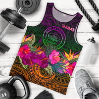Palau Personalised Men's Tank Top - Summer Hibiscus Reggae - Polynesian Pride