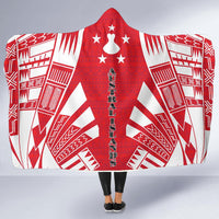 Austral Islands Hooded Blanket - Polynesian Tattoo Flag - Polynesian Pride