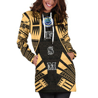 Federated States of Micronesia Hoodie Dress - Polynesian Tattoo Gold - Polynesian Pride