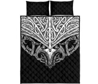 Quilt Bed Set Nz Maori Tattoo Koru White - Polynesian Pride