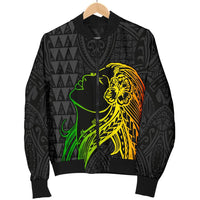 Hula Girl And Turtle Hibiscus Men's Bomber Jacket - Polynesian Pride