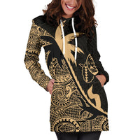 Guam Hoodie Dress - Guam Flag Coconut Tree Gold K4 - Polynesian Pride