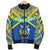 Solomon Islands Women Bomber Jacket Simple Coat Of Arms Rugby Blue - Polynesian Pride