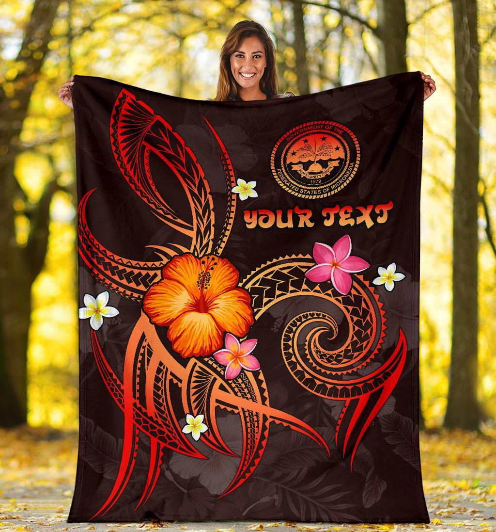 Federated States of Micronesia Polynesian Personalised Premium Blanket - Legend of FSM (Red) - Polynesian Pride