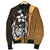 Kosrae Micronesia Men's Bomber Jackets Gold - Turtle With Hook - Polynesian Pride