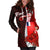 Wallis and Futuna Polynesian Custom Personalised Hoodie Dress - Coat Of Arm With Hibiscus - Polynesian Pride