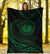 Hawaii Coat Of Arms Premium Blanket - Green - Frida Style - Polynesian Pride