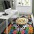 Hawaii Area Rug - Coat Of Arms With Tropical Flowers - Polynesian Pride