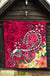 Hawaii Premium Quilt - Turtle Plumeria Polynesian Tattoo Pink Color - Polynesian Pride