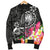 Hawaii Polynesian Men's Bomber Jackets - Turtle Plumeria (Black) - Polynesian Pride