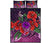 Polynesian Hawaii Quilt Bed Set - Purple Hibiscus Turtle Flowing - Polynesian Pride