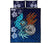 American Samoa Polynesian Quilt Bed Set - Blue Polynesian Eagle - Polynesian Pride