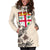 Fiji Hoodie Dress - Fiji Flag & Beige Hibiscus - Polynesian Pride