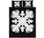 Hawaiian Quilt Bed Set Royal Pattern - Black and White - O2 Style - Polynesian Pride