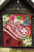 Wallis and Futuna Polynesian Premium Quilt - Summer Plumeria (Red) - Polynesian Pride
