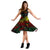 American Samoa Polynesian Midi Dress - Turtle Hibiscus Reggae - Polynesian Pride