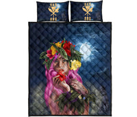 Hawaii Kanaka Colorful Hula Girl Quilt Bed Set - Dinh Style - Polynesian Pride
