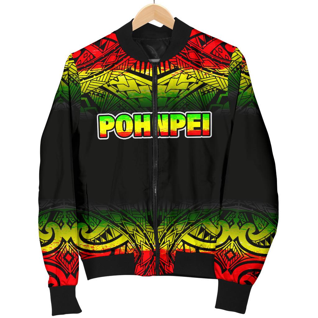 Pohnpei Women's Bomber Jacket - Fog Reggae Style - Polynesian Pride