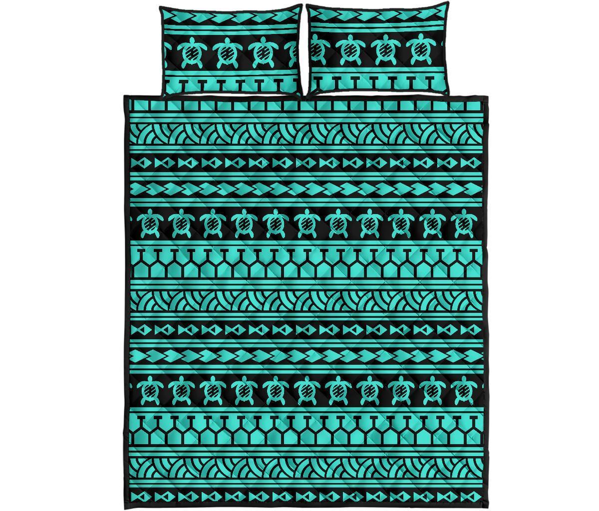 Hawaii Quilt Bed Set Polynesia Tattoo Tribal AH - Polynesian Pride