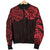 New Zealand Men's Bomber Jacket, Maori Polynesian Tattoo Red - Polynesian Pride