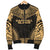 Marshall Islands Polynesian Chief Men's Bomber Jacket - Gold Version - Polynesian Pride